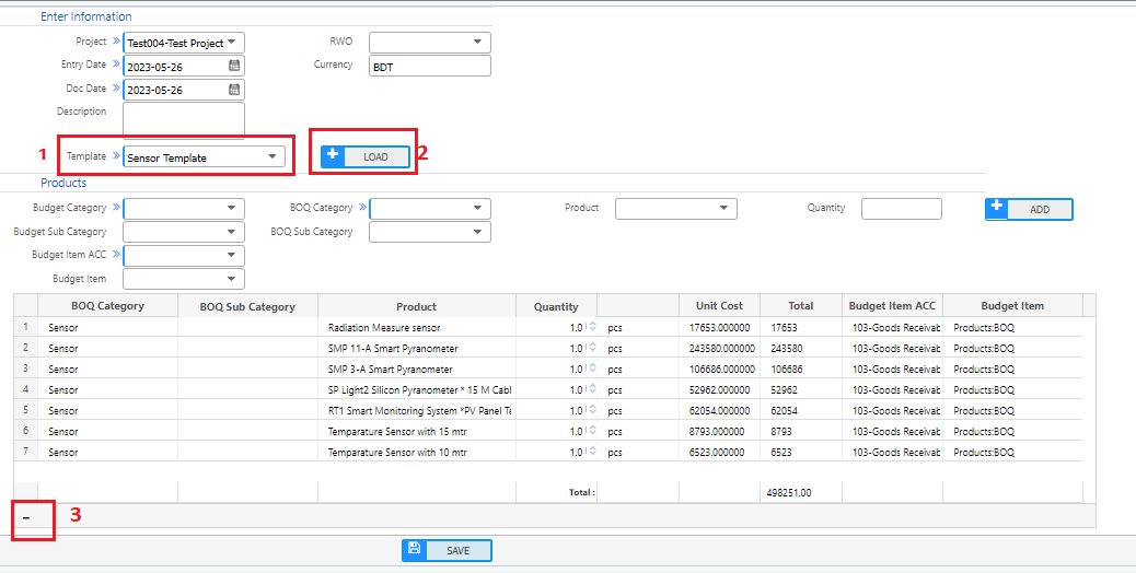 installation and setup of budget module
